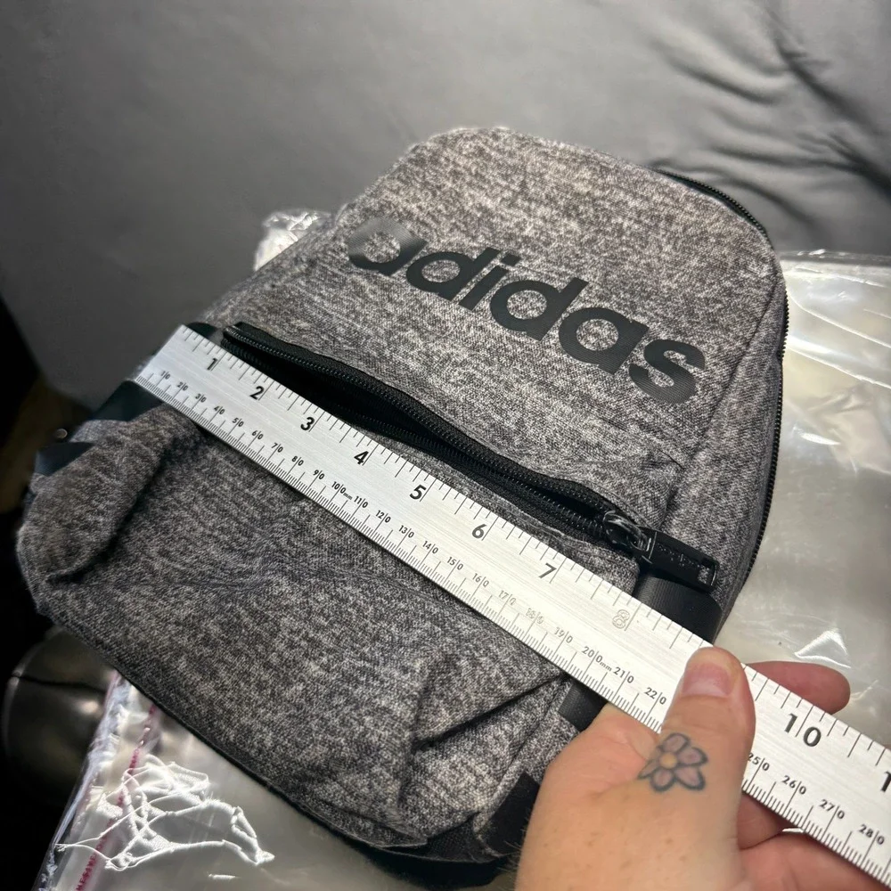 Adult Kids Adidas Lunch Bag Gray Heather Jersey Athletic Insulated Tote